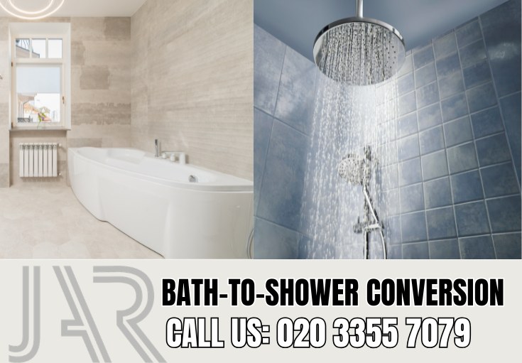 Bath to Shower Conversion by Finsburypark Bathroom Fitters